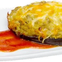 Berenjena rellena de carne